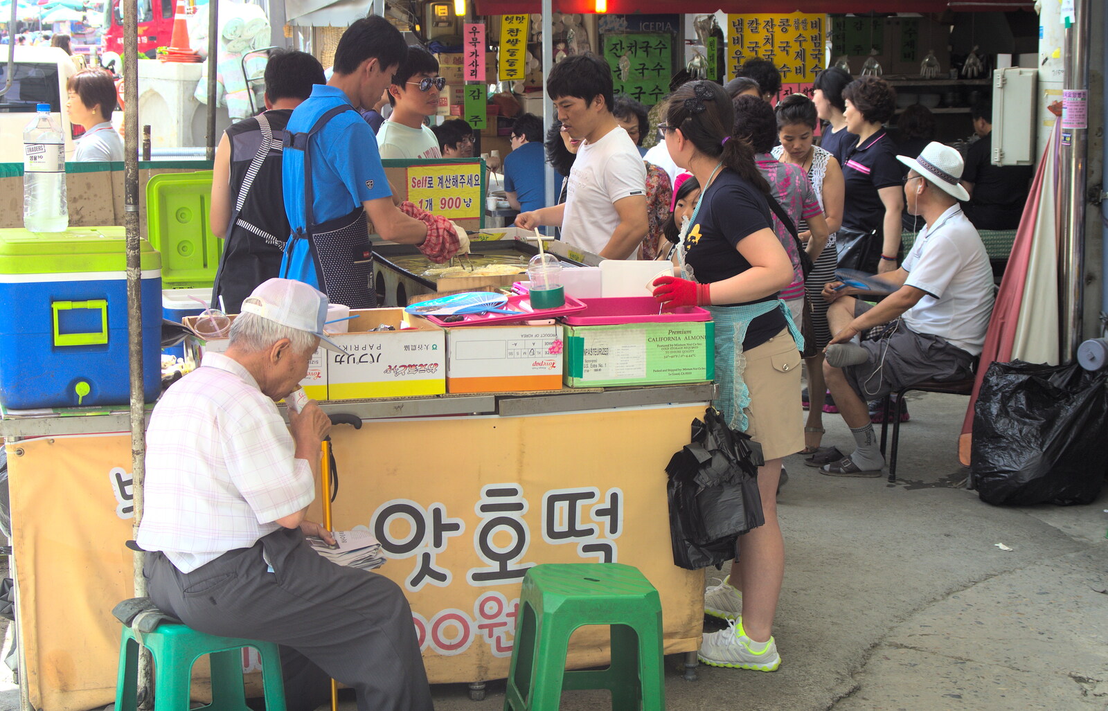An old guy waits from Seomun Market, Daegu, South Korea - 1st July 2012