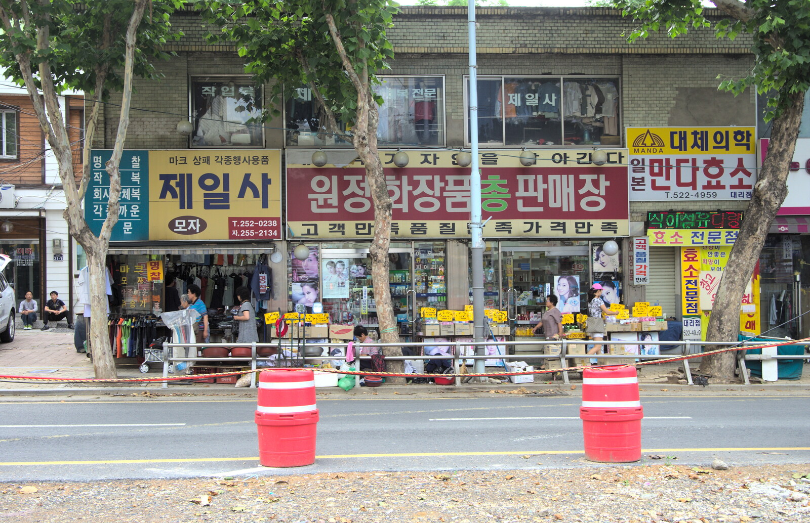 A row of shops from Seomun Market, Daegu, South Korea - 1st July 2012