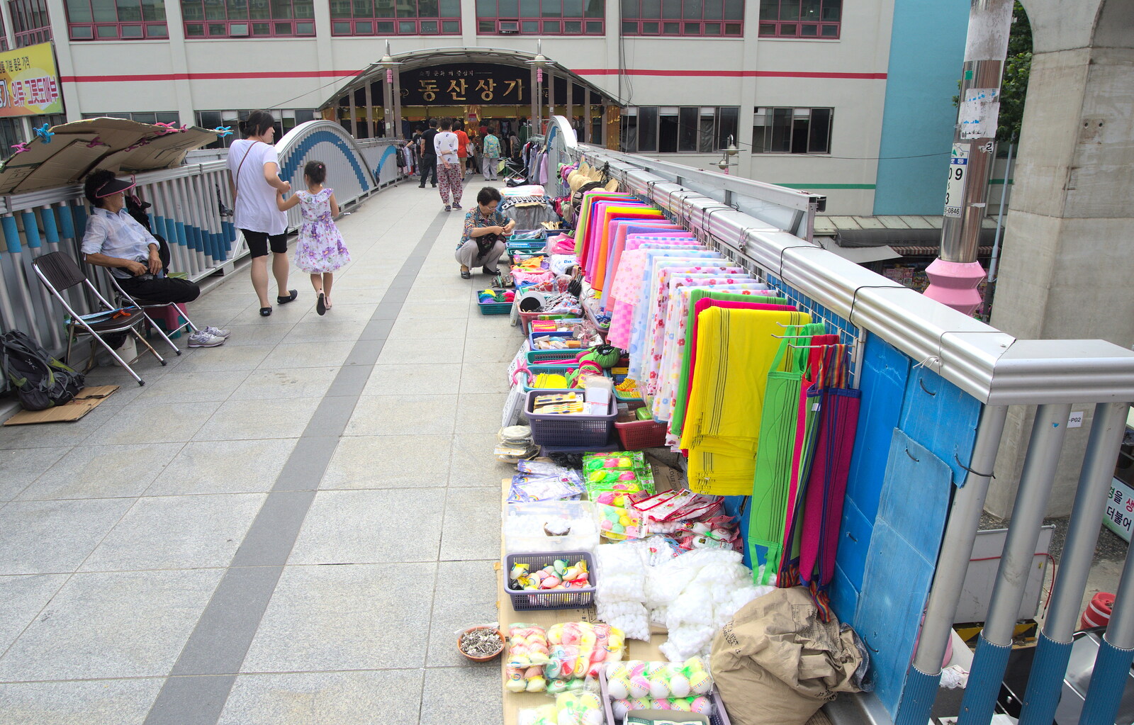 On the bridge from Seomun Market, Daegu, South Korea - 1st July 2012