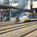 A beaten-up train passes through Daegu station, Seomun Market, Daegu, South Korea - 1st July 2012