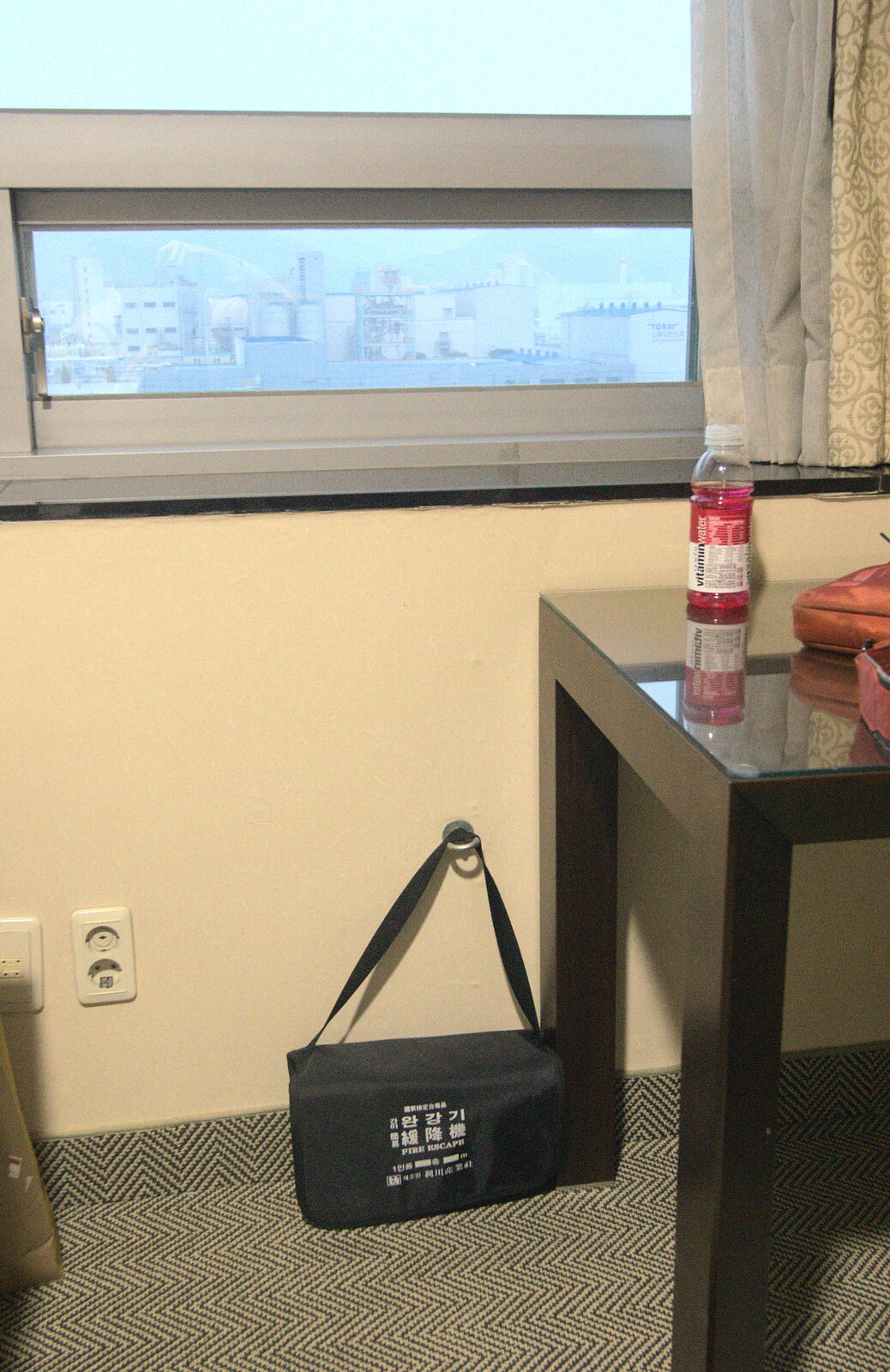 The bag contains a fire escape, on the eight floor from Seomun Market, Daegu, South Korea - 1st July 2012