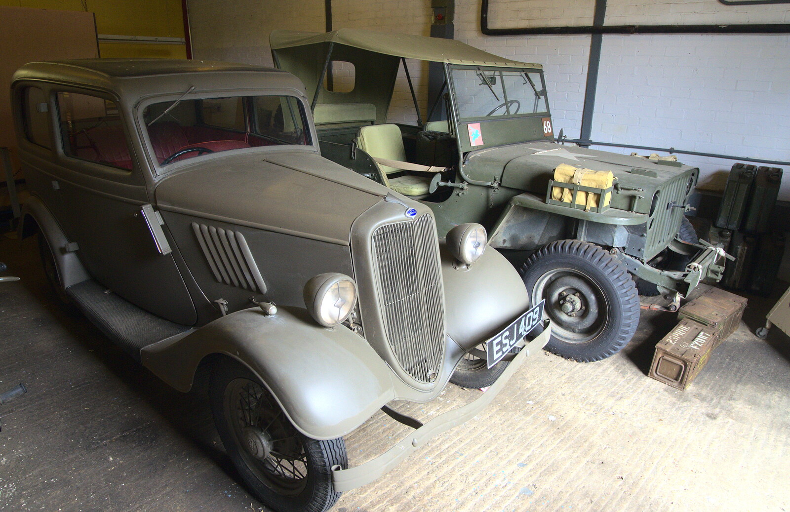 A wartime Austin 7 and a Willys Jeep from TouchType does Bletchley Park, Bletchley, Bedfordshire - 20th July 2012