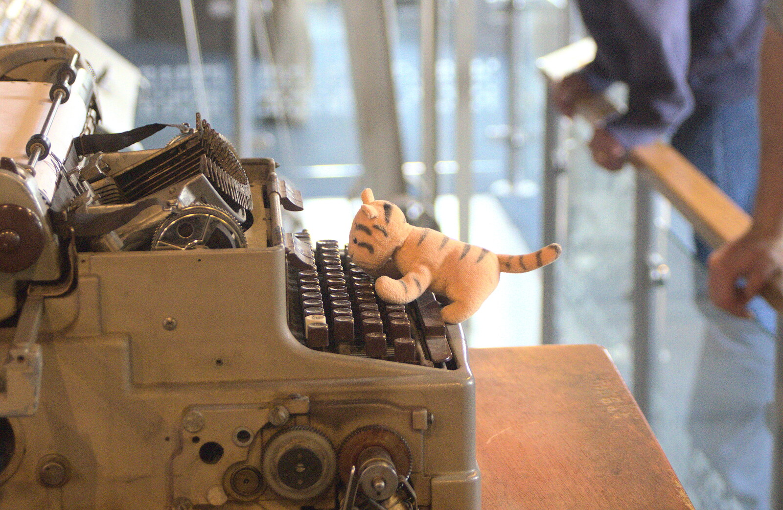 Chris's Tigger is on a typewriter from TouchType does Bletchley Park, Bletchley, Bedfordshire - 20th July 2012