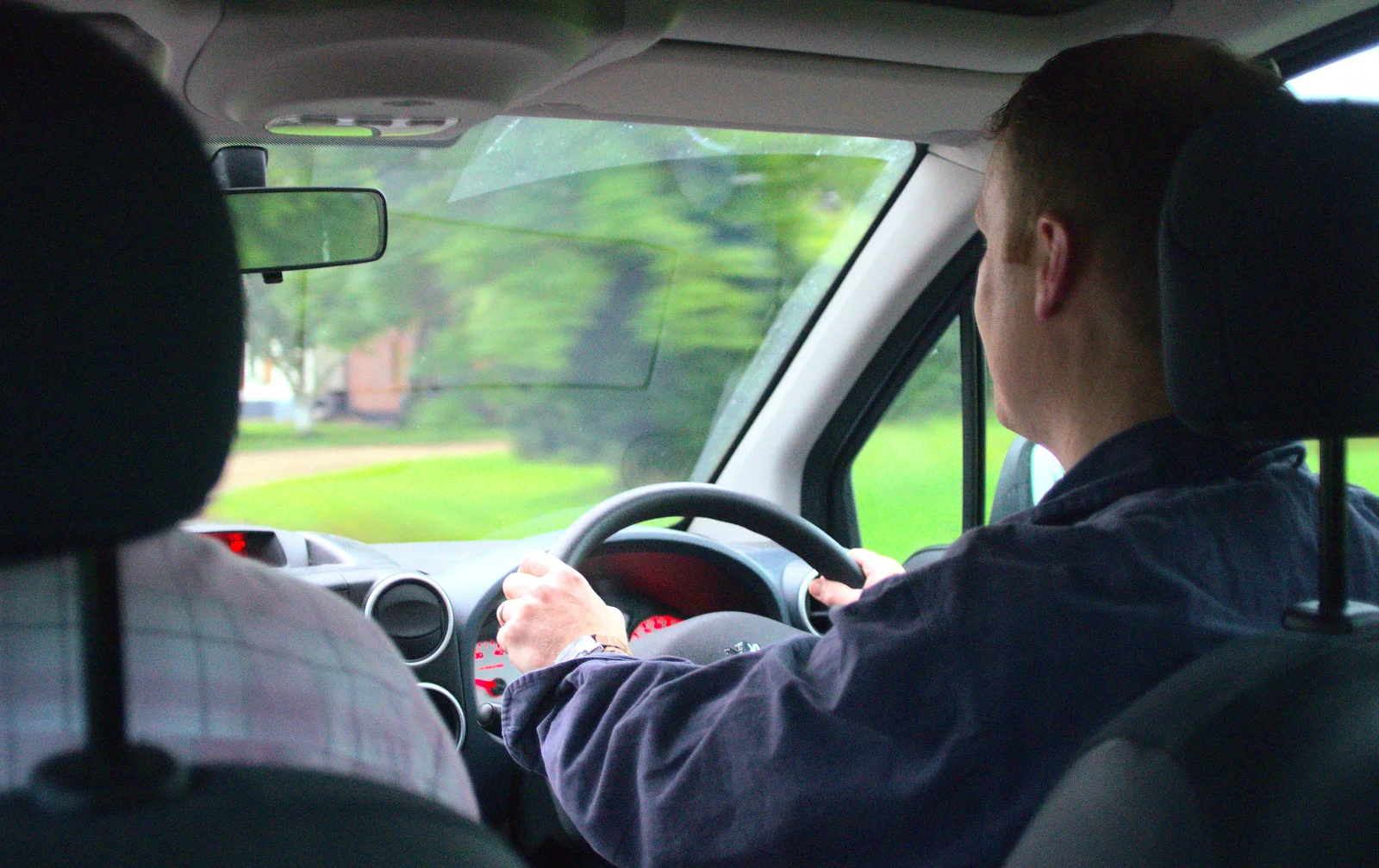 Mikey P drives us to Botesdale, from Stick Game at the Cross Keys, Redgrave, Suffolk - 20th July 2012