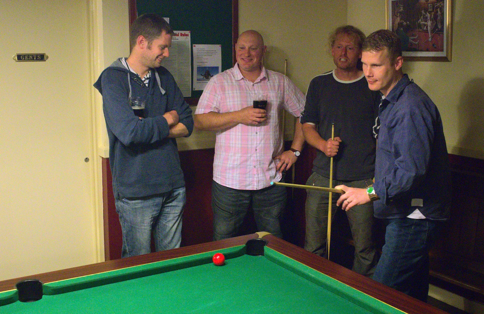 Phil, Gov, Wavy and Mikey, from Stick Game at the Cross Keys, Redgrave, Suffolk - 20th July 2012