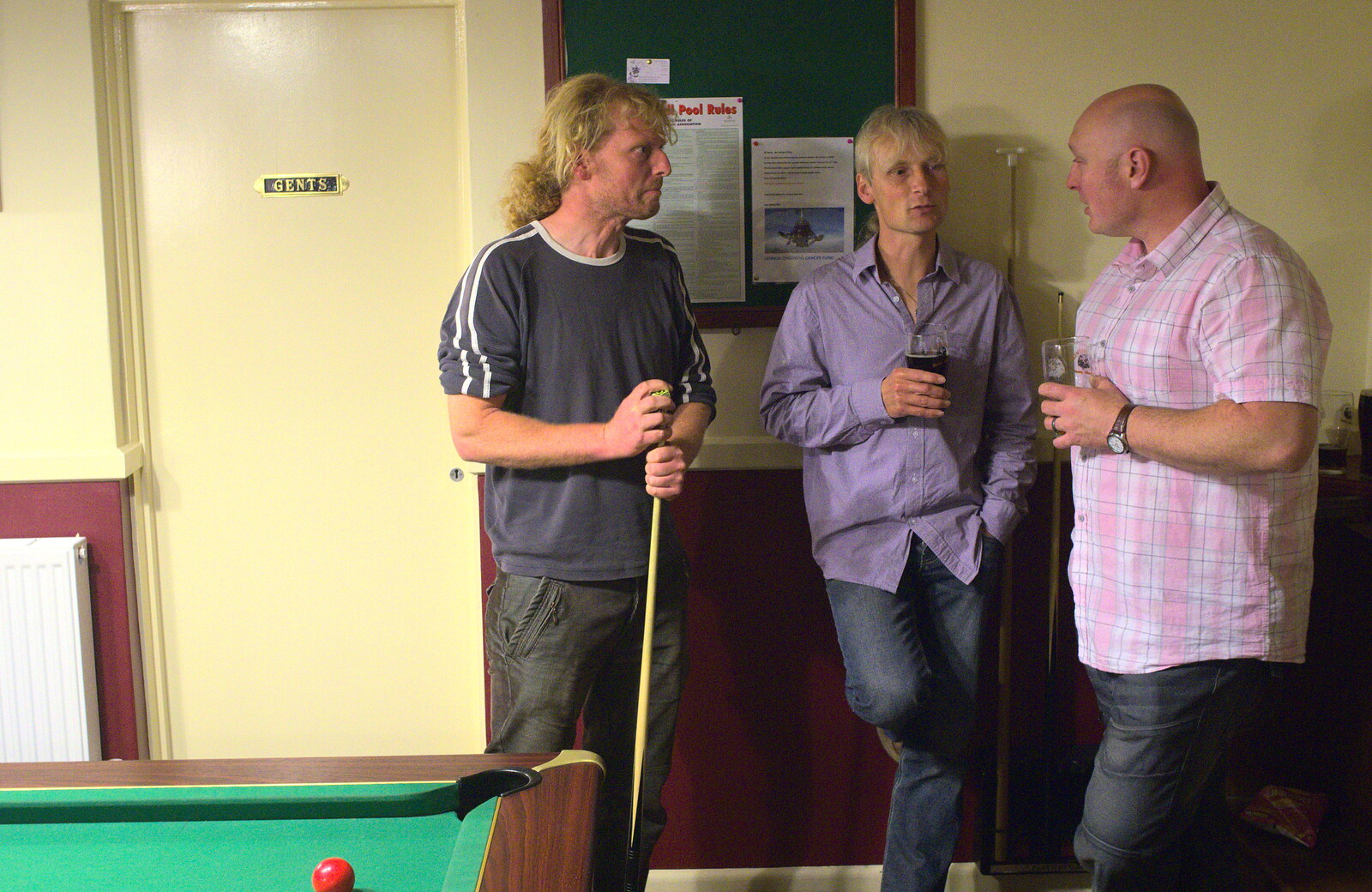 Wavy, Jimmy and Gov chat in the corner from Stick Game at the Cross Keys, Redgrave, Suffolk - 20th July 2012