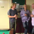Wavy, Jimmy and Gov chat in the corner, Stick Game at the Cross Keys, Redgrave, Suffolk - 20th July 2012