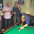 Mikey takes another shot, Stick Game at the Cross Keys, Redgrave, Suffolk - 20th July 2012