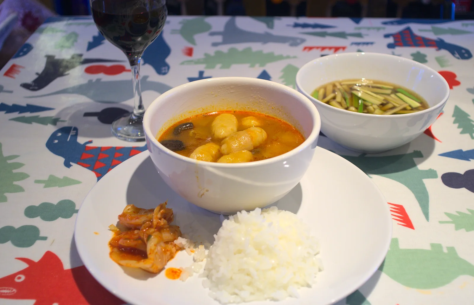 There's home-made Korean food for dinner, from Stick Game at the Cross Keys, Redgrave, Suffolk - 20th July 2012