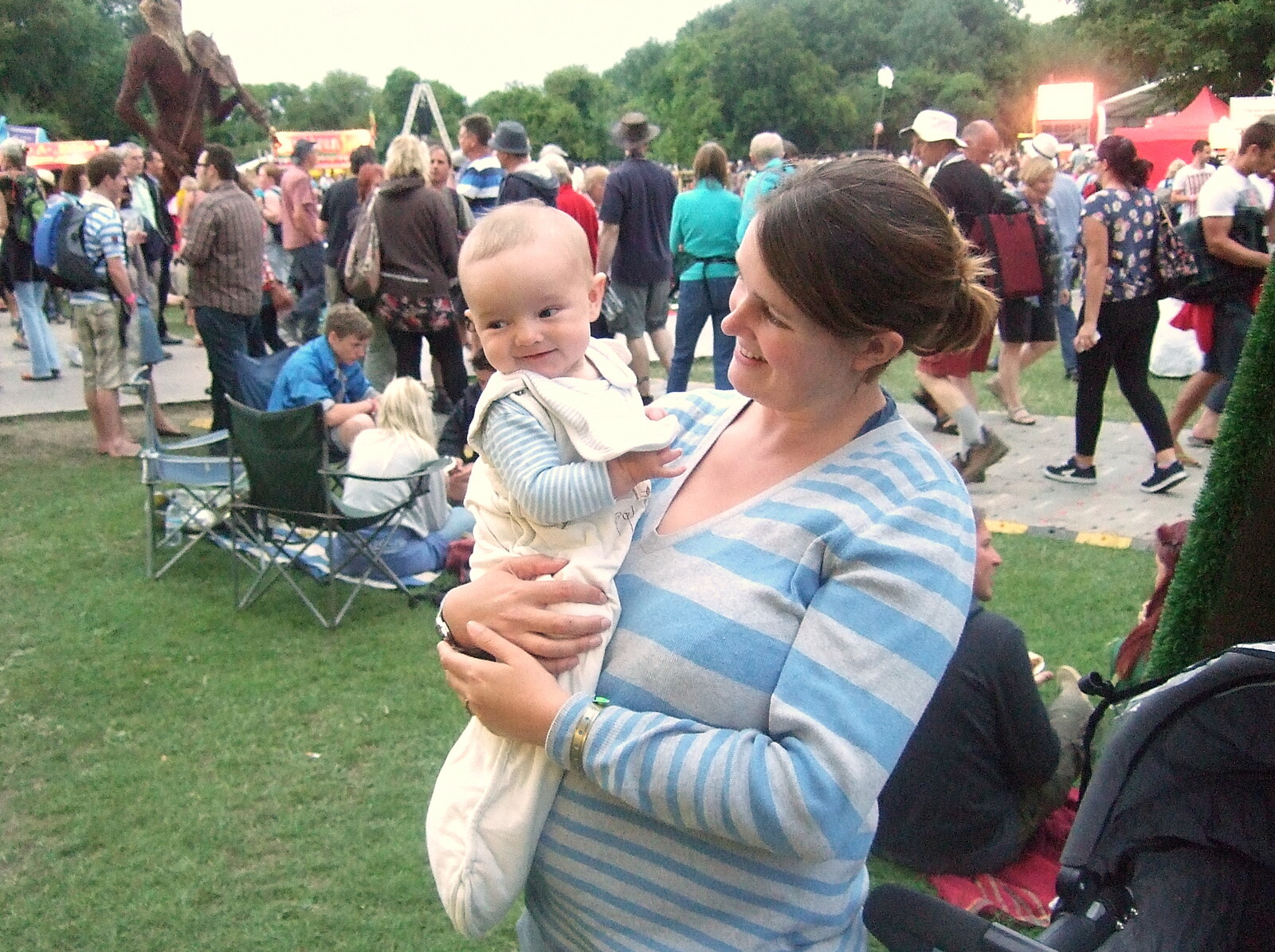 Harry - Baby Gabey - gets a go from The Cambridge Folk Festival, Cherry Hinton, Cambridge - 28th July 2012