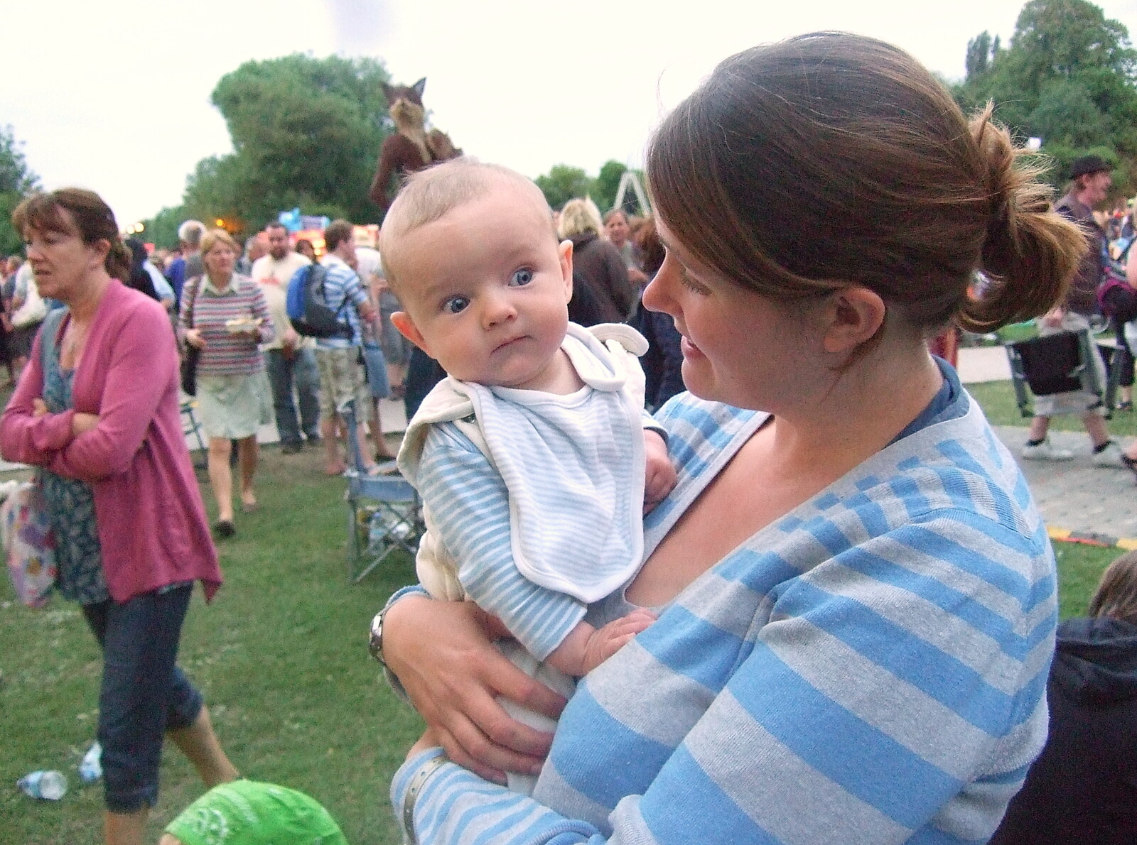 Harry peers around from The Cambridge Folk Festival, Cherry Hinton, Cambridge - 28th July 2012