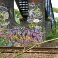 Prog fan graffiti on the Coldham's railway bridge, The Cambridge Folk Festival, Cherry Hinton, Cambridge - 28th July 2012