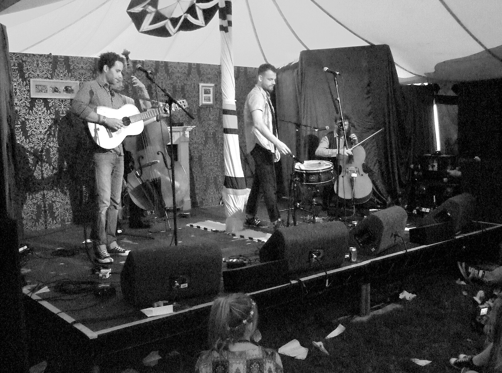 Miserable Rich do their thing from The Cambridge Folk Festival, Cherry Hinton, Cambridge - 28th July 2012