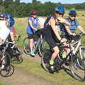 Isobel's group goes by, The RSPB Charity Bike Ride, Little Glemham, Suffolk - 5th August 2012