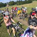 Cyclists head off, The RSPB Charity Bike Ride, Little Glemham, Suffolk - 5th August 2012