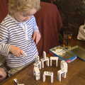 Fred makes a Domino-henge, Lunch in Amandines and Southwark Graffiti, London and Diss - 15th August 2012