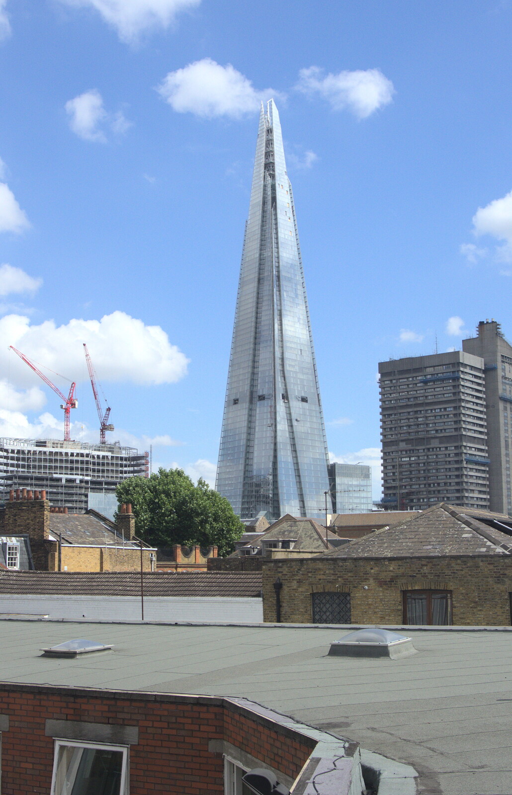 The view of the completed Shard from the office window from Lunch in Amandines and Southwark Graffiti, London and Diss - 15th August 2012
