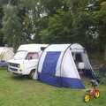 The van and its awning, Camping by the Seaside, Cliff House, Dunwich, Suffolk - 15th August 2012