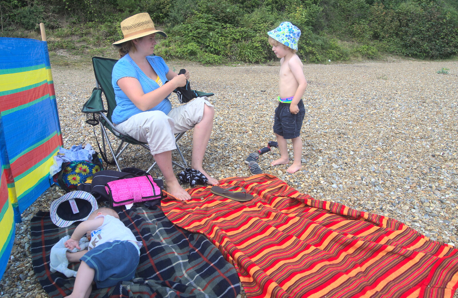 Our beach den from Camping by the Seaside, Cliff House, Dunwich, Suffolk - 15th August 2012