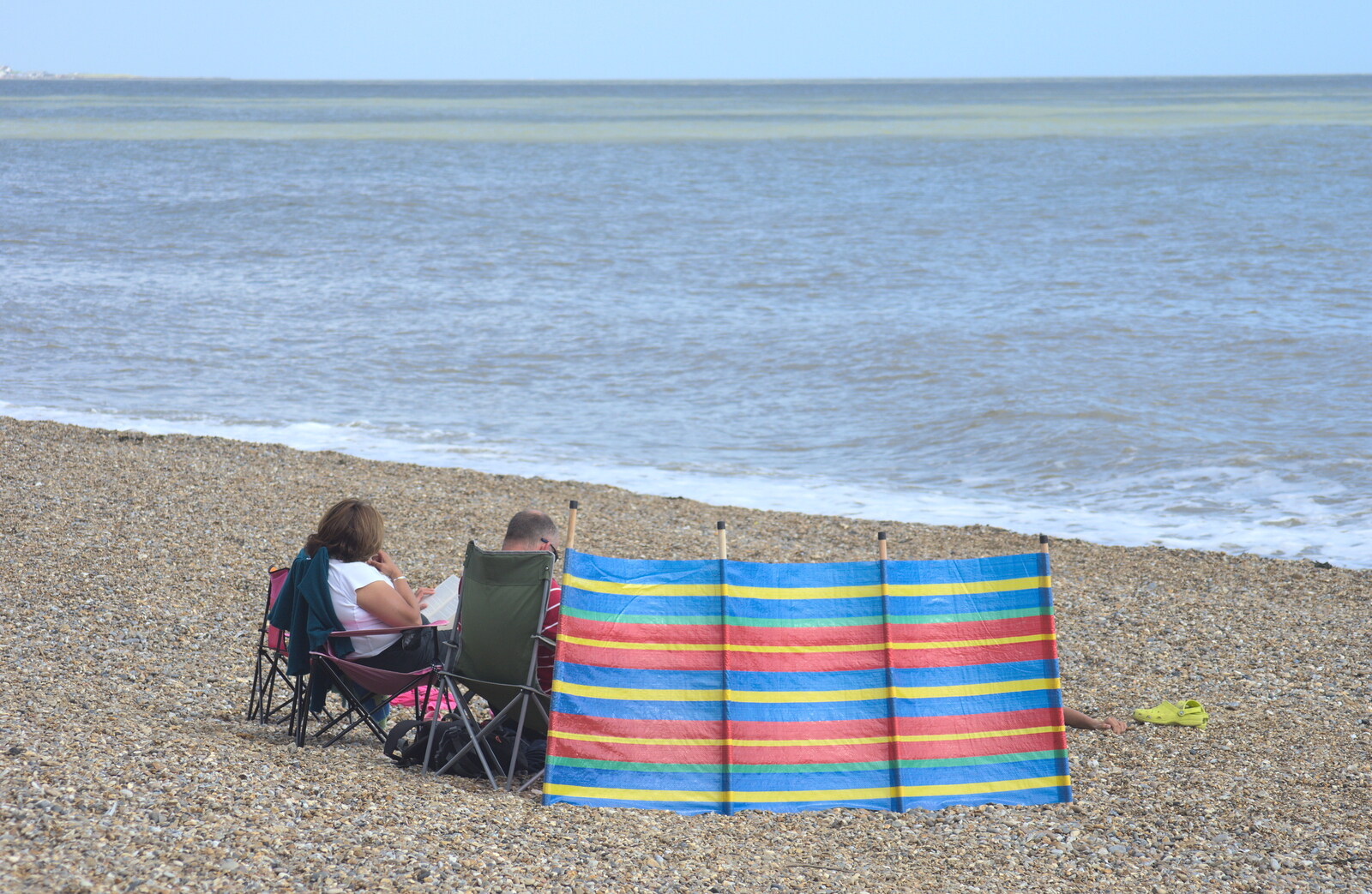 Another windbreak family from Camping by the Seaside, Cliff House, Dunwich, Suffolk - 15th August 2012