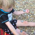 Fred's got stones on all his limbs, Camping by the Seaside, Cliff House, Dunwich, Suffolk - 15th August 2012