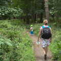 We head off through the woods to Dunwich, Camping by the Seaside, Cliff House, Dunwich, Suffolk - 15th August 2012