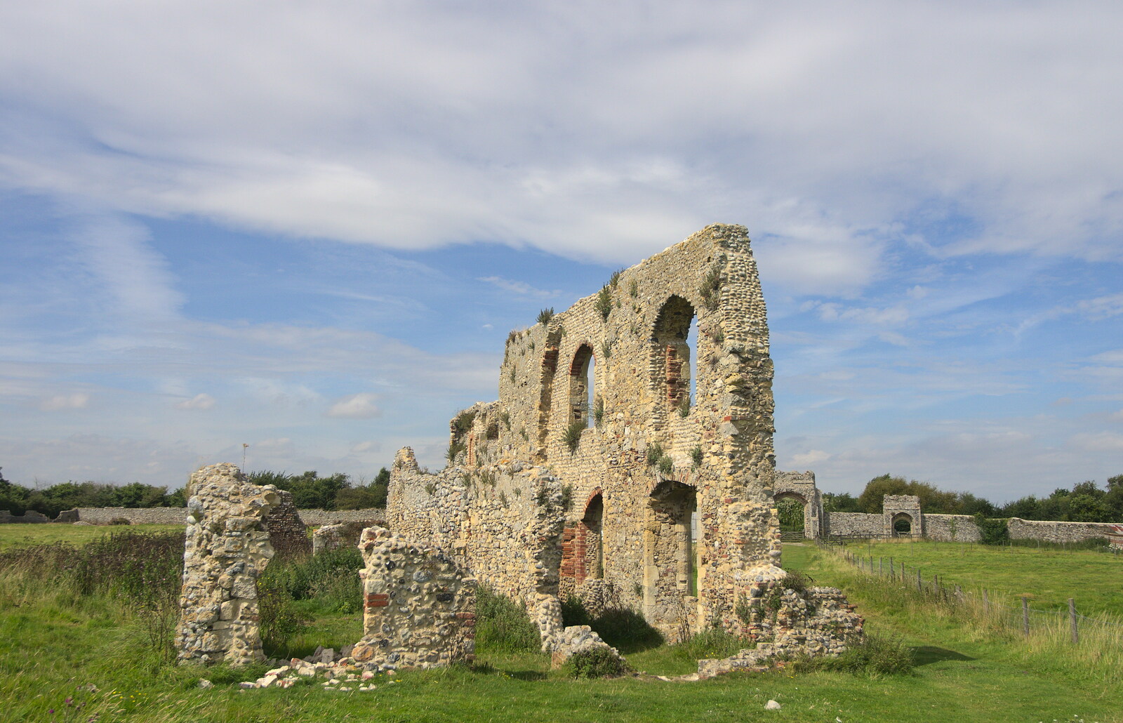 Another view of Dunwich Abbey from Camping by the Seaside, Cliff House, Dunwich, Suffolk - 15th August 2012