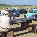 A hot-rod Beetle and a chunky dog, Camping by the Seaside, Cliff House, Dunwich, Suffolk - 15th August 2012