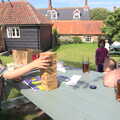 Jenga in the beer garden of the Dunwich Ship, Camping by the Seaside, Cliff House, Dunwich, Suffolk - 15th August 2012