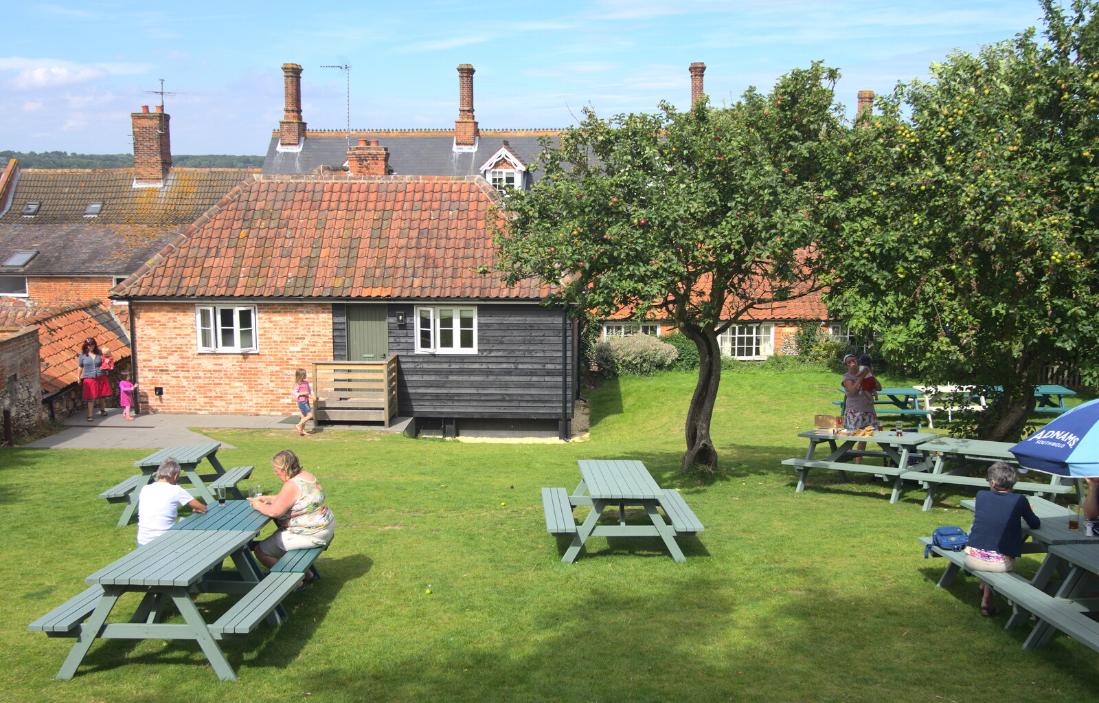 The Dunwich Ship's beer garden from Camping by the Seaside, Cliff House, Dunwich, Suffolk - 15th August 2012