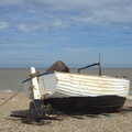 A fishing boat on Dunwich beach, Camping by the Seaside, Cliff House, Dunwich, Suffolk - 15th August 2012