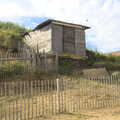 Strange beach hut perched on a hill, Camping by the Seaside, Cliff House, Dunwich, Suffolk - 15th August 2012