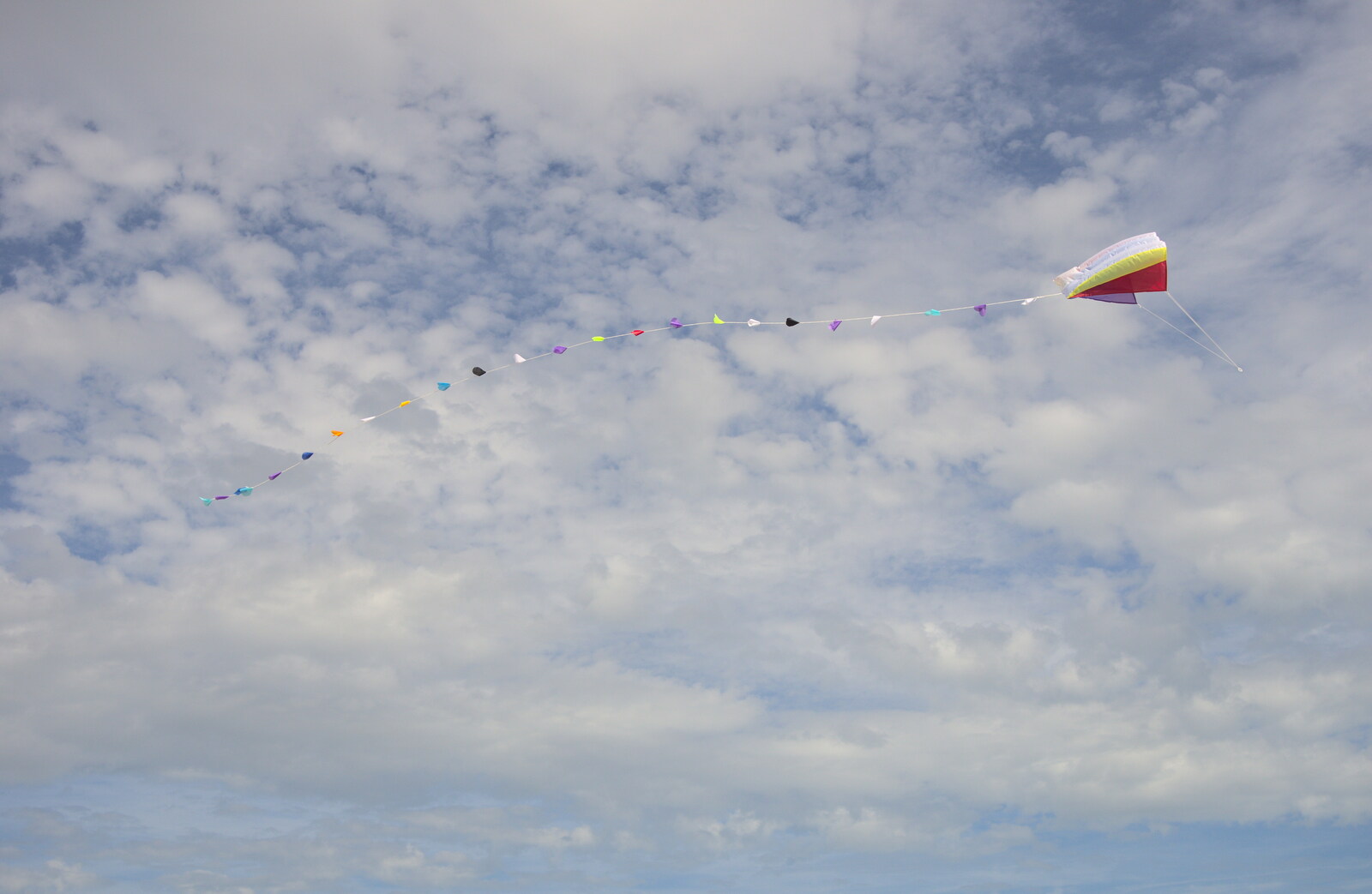 A kite flies around in the strong breeze from Camping by the Seaside, Cliff House, Dunwich, Suffolk - 15th August 2012