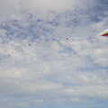A kite flies around in the strong breeze, Camping by the Seaside, Cliff House, Dunwich, Suffolk - 15th August 2012