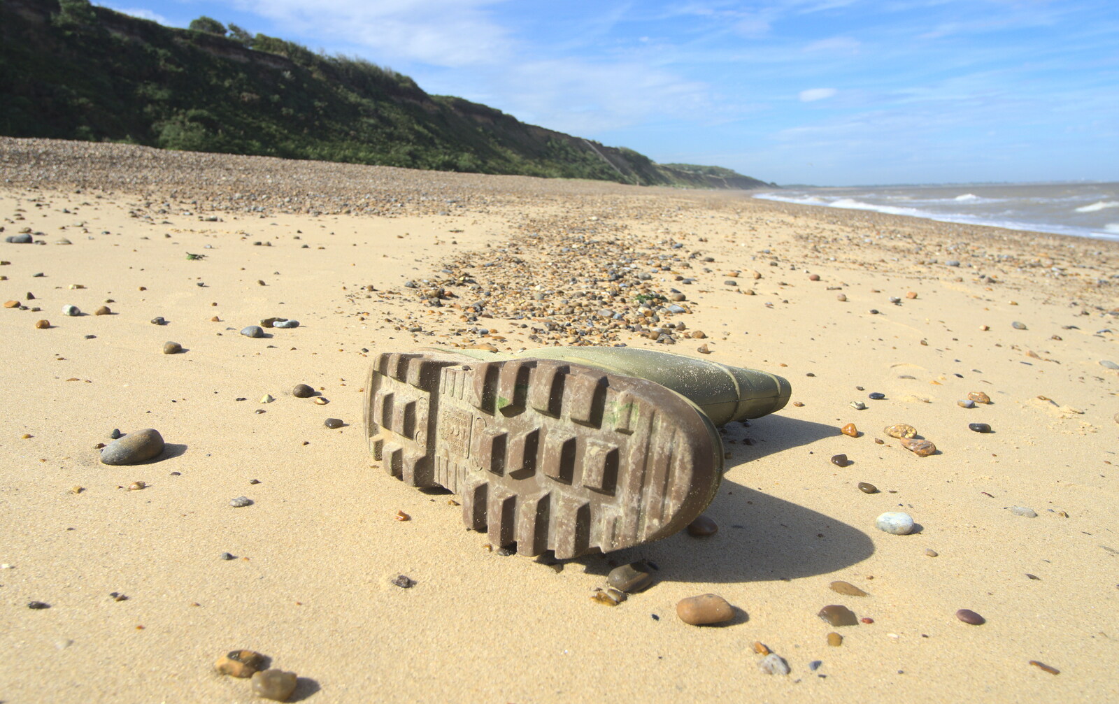 A discarded boot from Camping by the Seaside, Cliff House, Dunwich, Suffolk - 15th August 2012