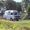 The van parked up on Dunwich Heath, Camping by the Seaside, Cliff House, Dunwich, Suffolk - 15th August 2012