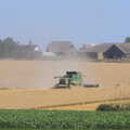 The harvest is in full swing, "Grandma Julie's" Barbeque Thrash, Bressingham, Norfolk - 19th August 2012