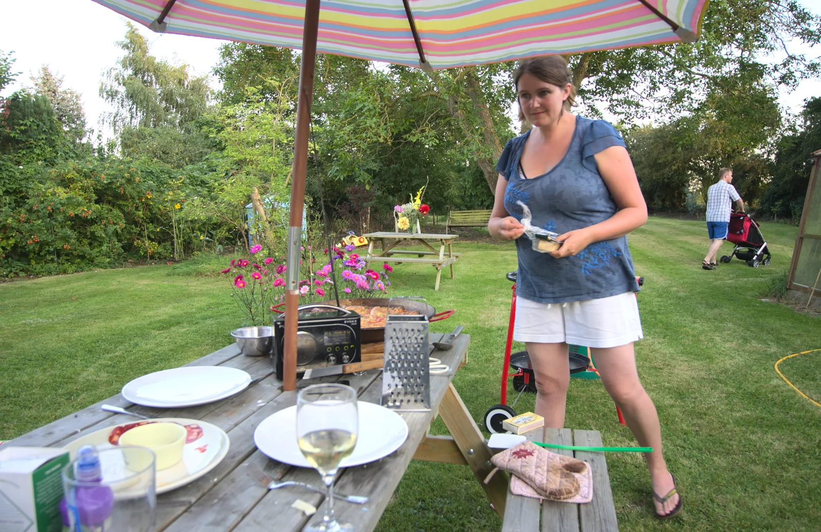 Isobel in the garden, from "Grandma Julie's" Barbeque Thrash, Bressingham, Norfolk - 19th August 2012