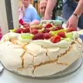 Over at Julie's, a massive Pavlova appears, "Grandma Julie's" Barbeque Thrash, Bressingham, Norfolk - 19th August 2012