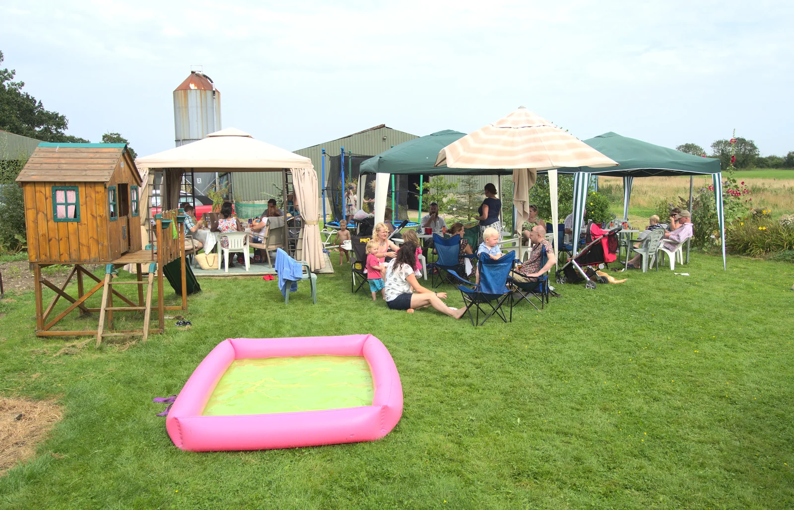 A forest of gazebos, from "Grandma Julie's" Barbeque Thrash, Bressingham, Norfolk - 19th August 2012