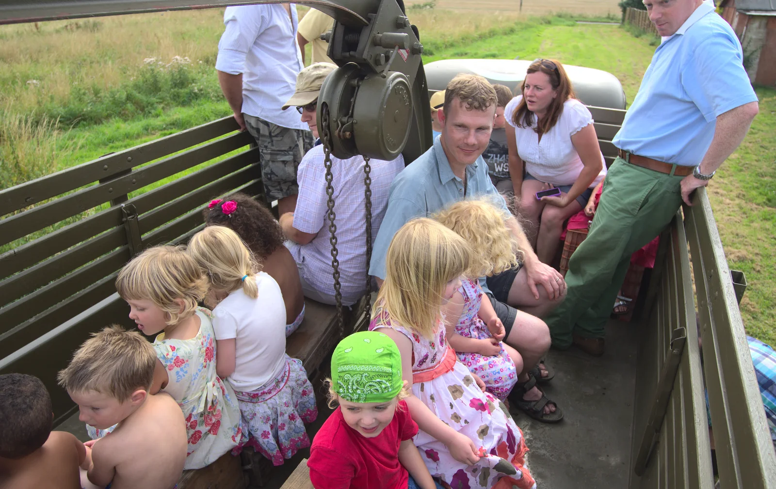 On the back of the truck, from "Grandma Julie's" Barbeque Thrash, Bressingham, Norfolk - 19th August 2012