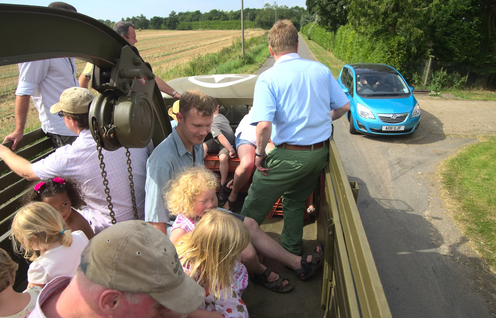 We head off around the lanes of Norfolk, from "Grandma Julie's" Barbeque Thrash, Bressingham, Norfolk - 19th August 2012