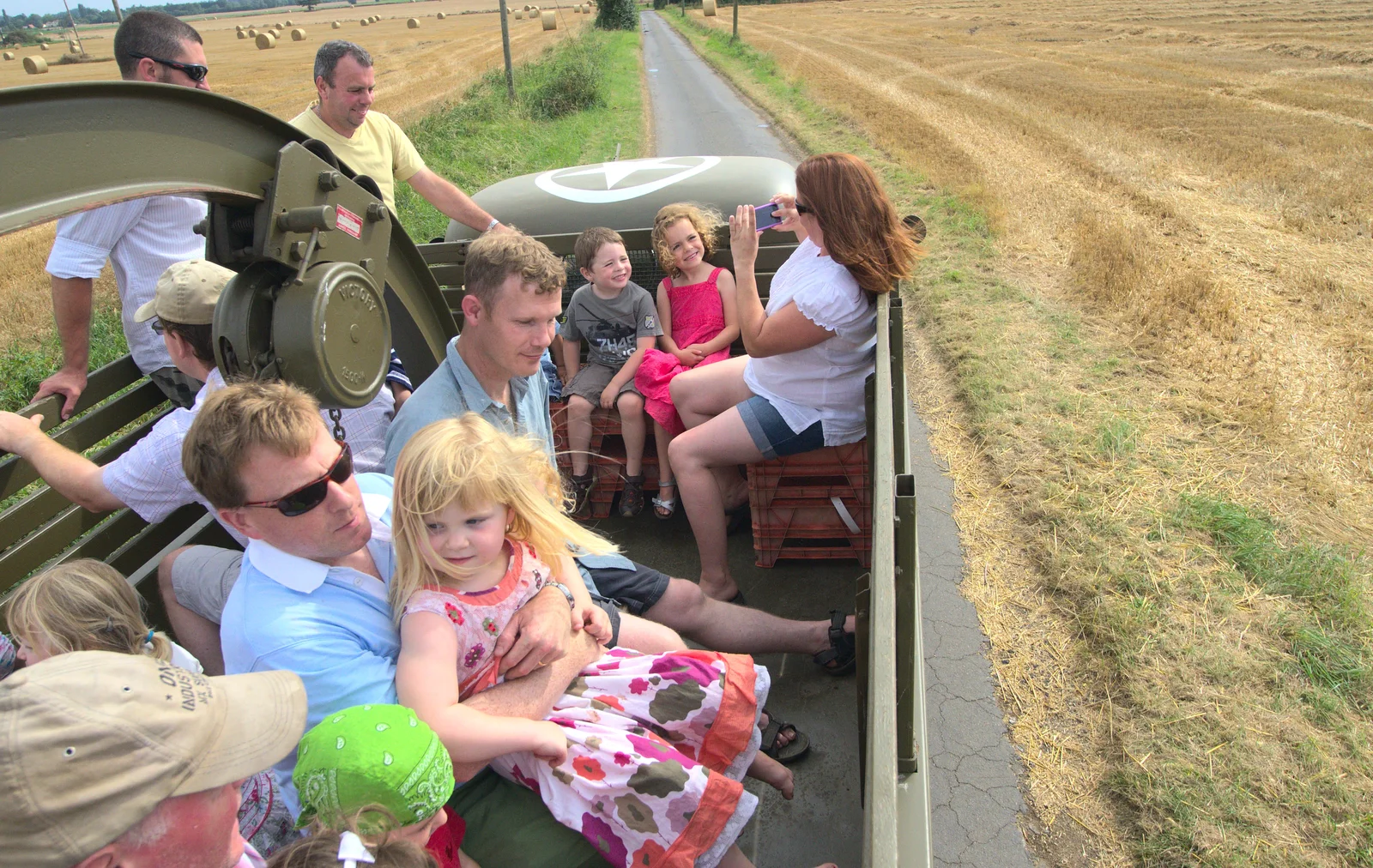 Trundling around the lanes of Norfolk, from "Grandma Julie's" Barbeque Thrash, Bressingham, Norfolk - 19th August 2012