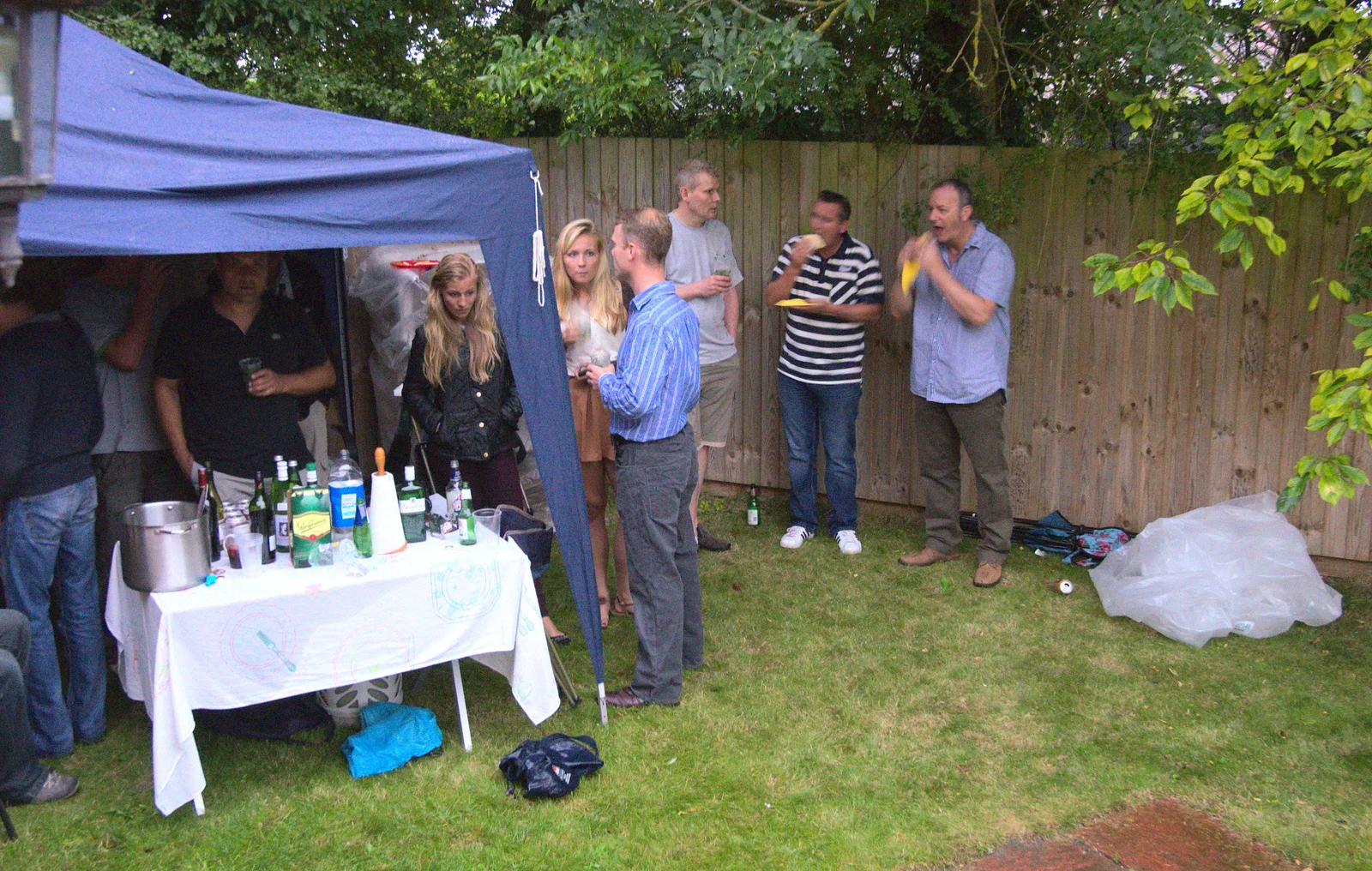 It rains for a bit, from Bill and Carmen's Paella Barbeque, and a Trip to the City, Yaxley and Norwich - 25th August 2012