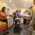 Mikey P with sprogs in the kitchen, Bill and Carmen's Paella Barbeque, and a Trip to the City, Yaxley and Norwich - 25th August 2012