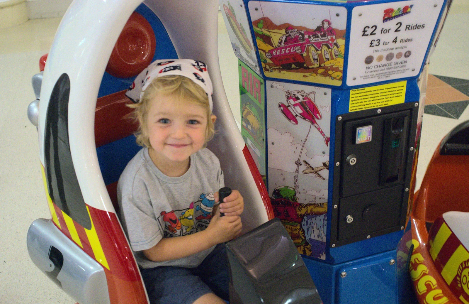 Fred's on a ride at Castle Mall, from Bill and Carmen's Paella Barbeque, and a Trip to the City, Yaxley and Norwich - 25th August 2012