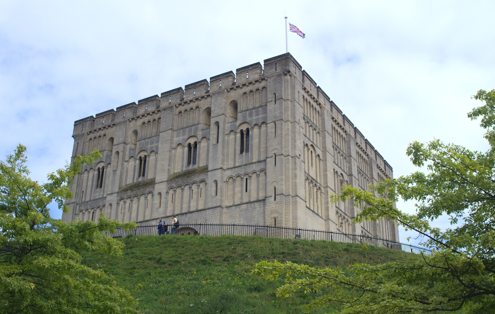 Norwich castle from Bill and Carmen's Paella Barbeque, and a Trip to the City, Yaxley and Norwich - 25th August 2012