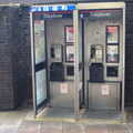 A pair of newer BT phone boxes, Bill and Carmen's Paella Barbeque, and a Trip to the City, Yaxley and Norwich - 25th August 2012