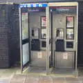 A pair of newer BT phone boxes, Bill and Carmen's Paella Barbeque, and a Trip to the City, Yaxley and Norwich - 25th August 2012