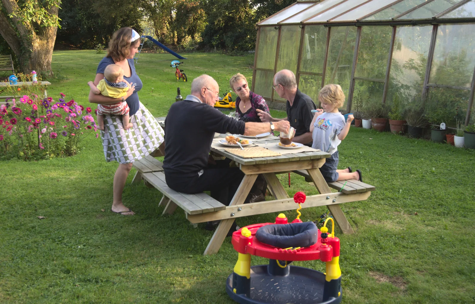 Uncle Graham comes over to visit, from Bill and Carmen's Paella Barbeque, and a Trip to the City, Yaxley and Norwich - 25th August 2012